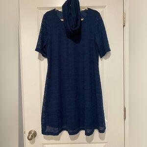 SALE Chetta B short sleeve aline dress with woven pattern throughout